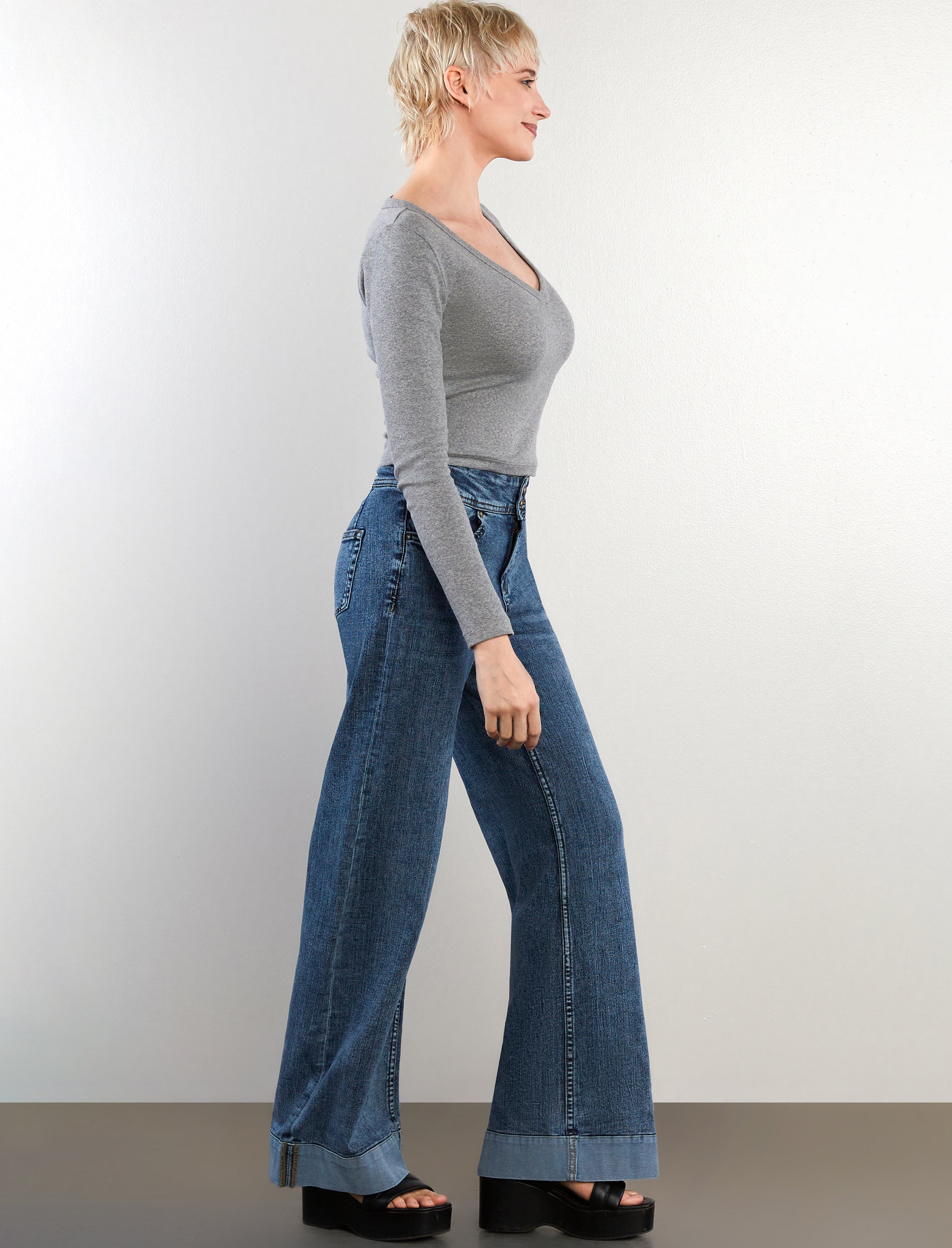 Mighty High Rise Wide Leg