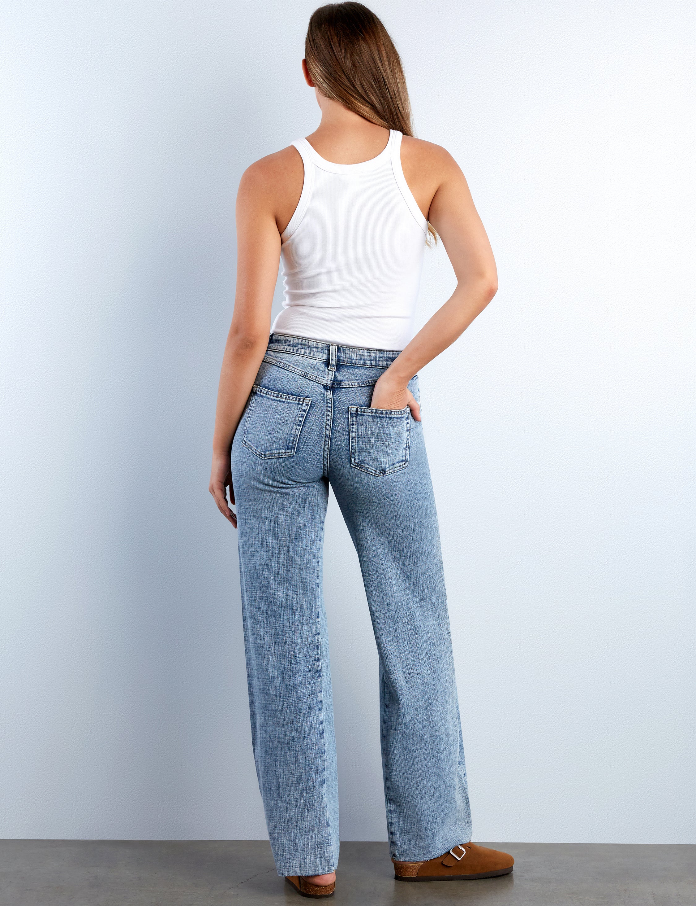 Happy Dual High Rise Wide Leg Jean