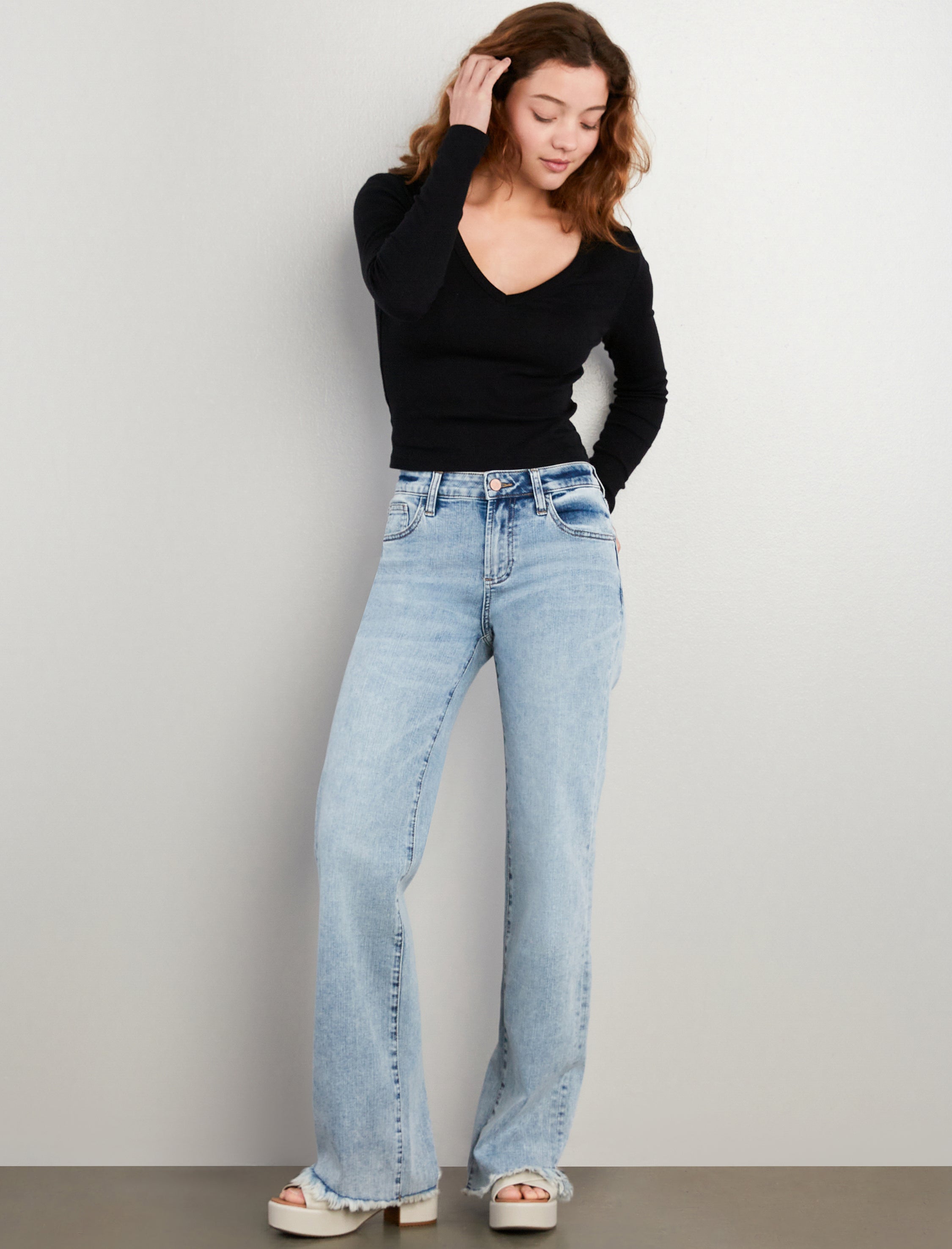 Happy Fray Relaxed Jeans