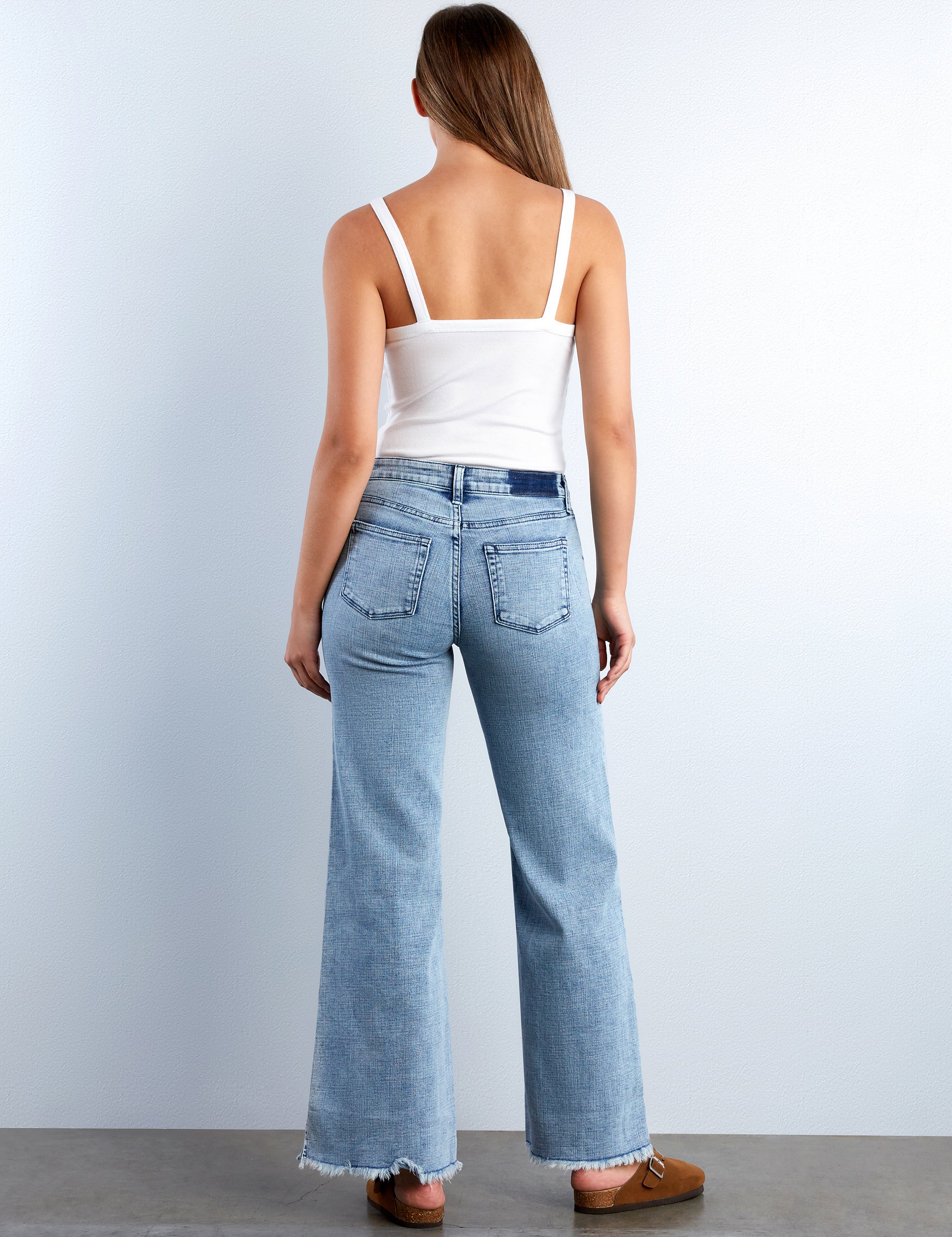 Split Wide-Leg Jeans