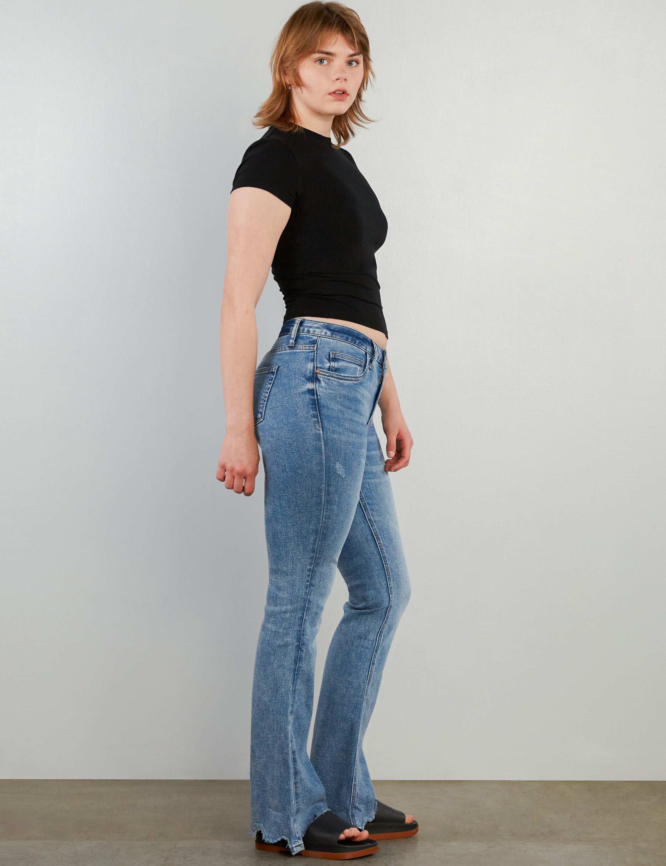 Distress Flare Jeans