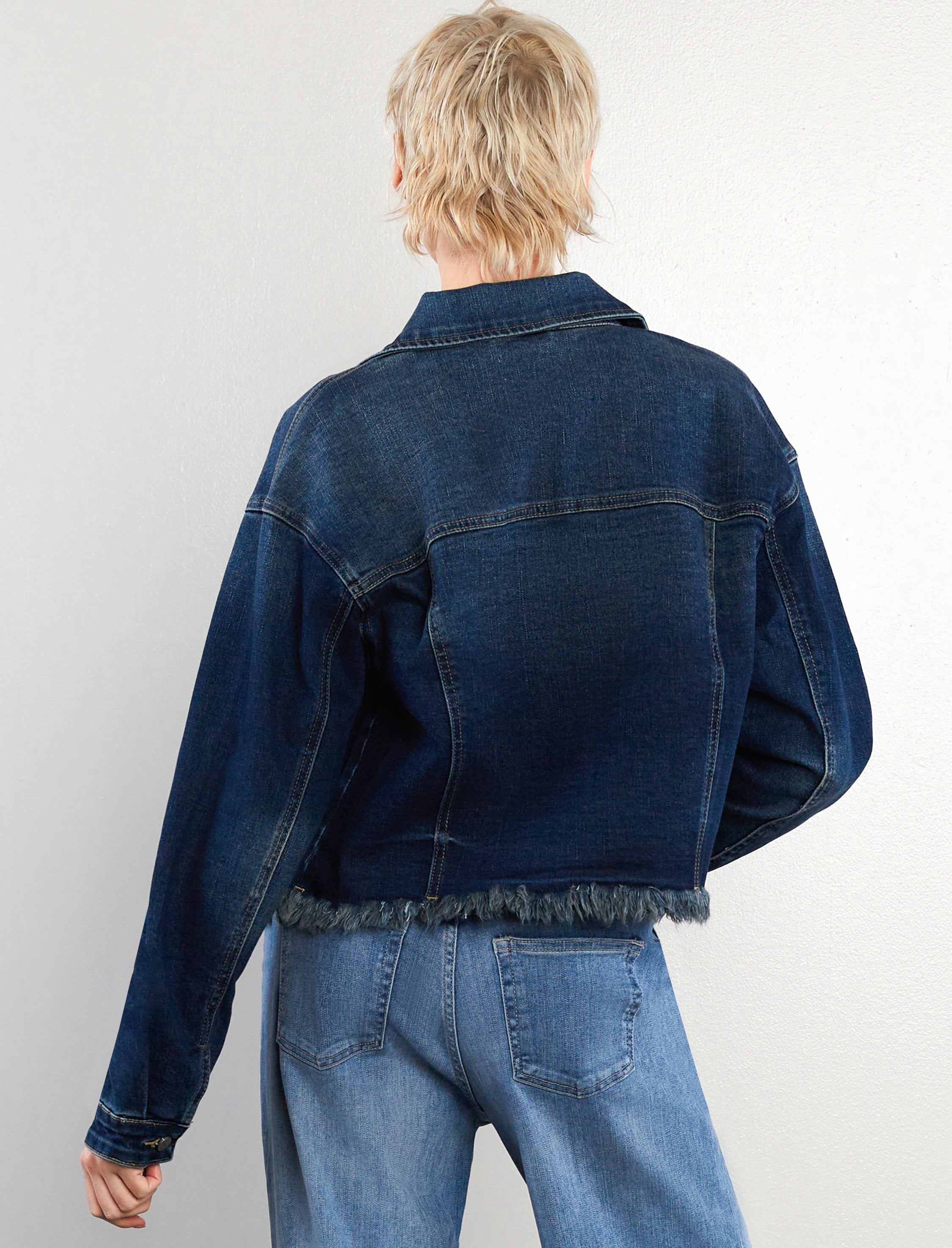 Chop Fray Cut Off Jean Jacket