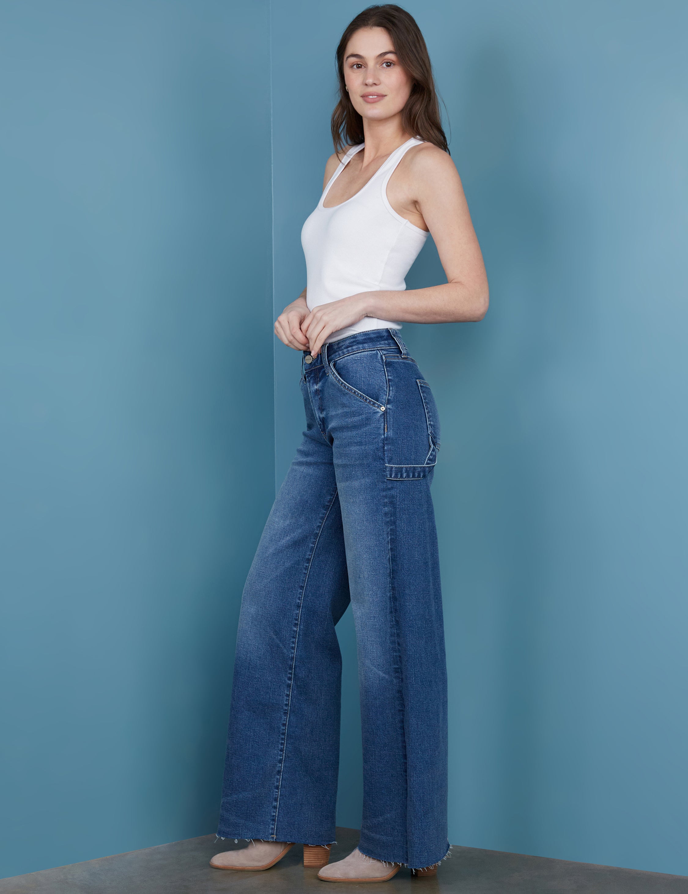 Cut Ankle Wide Carpenter Jean