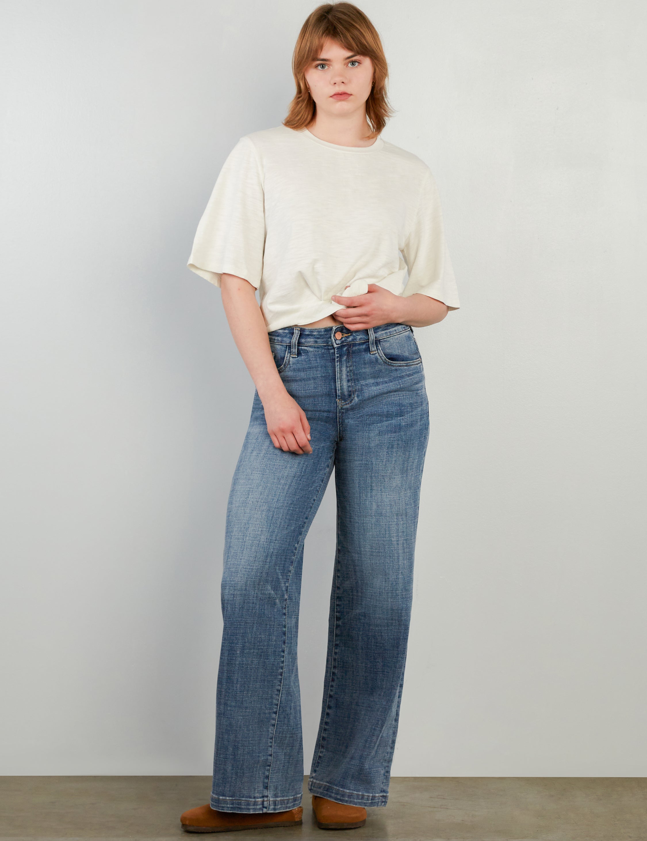 Women's Mighty Wide Leg Jeans - Hint of Blu