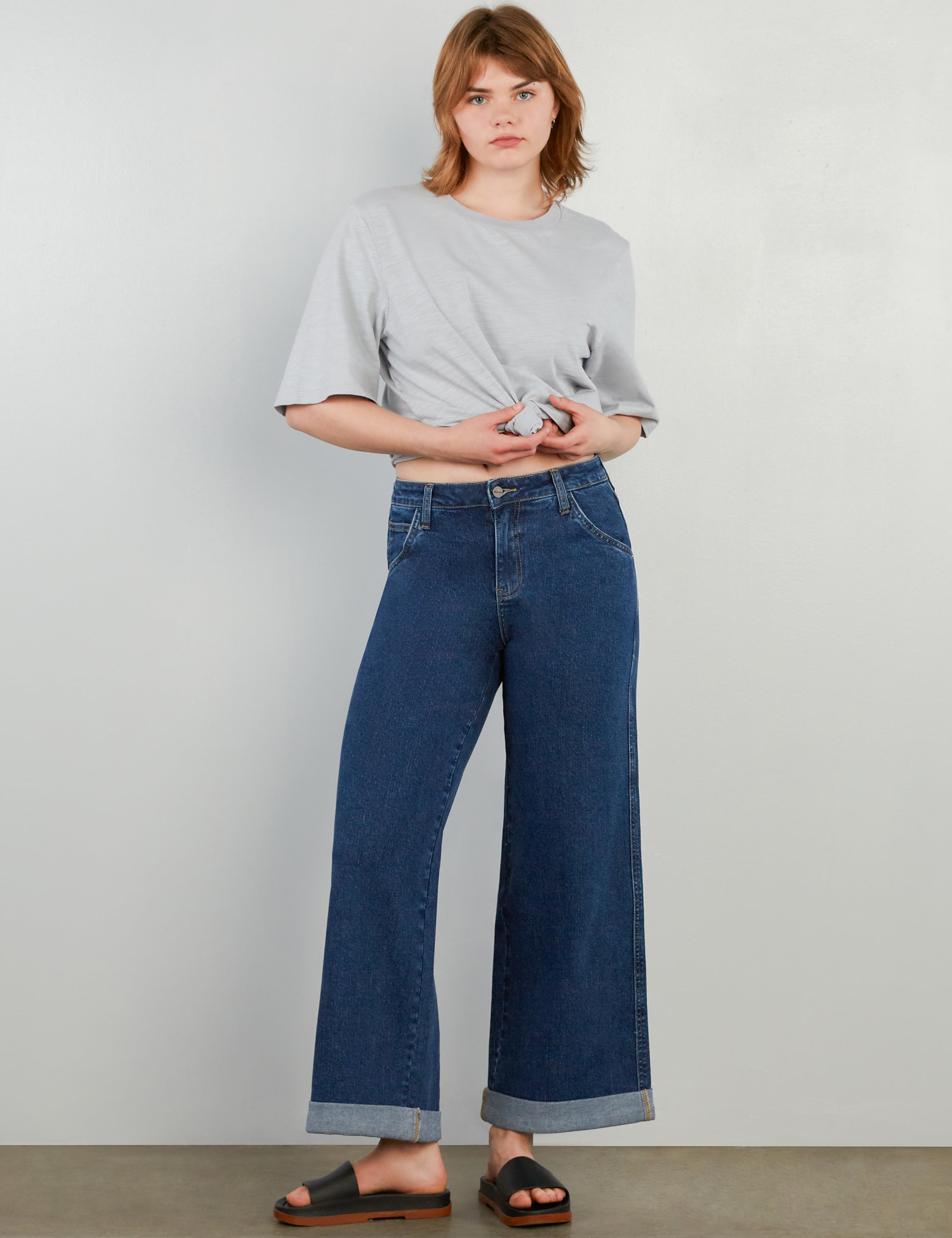 Women's Luna Wide Leg Jeans - Hint of Blu