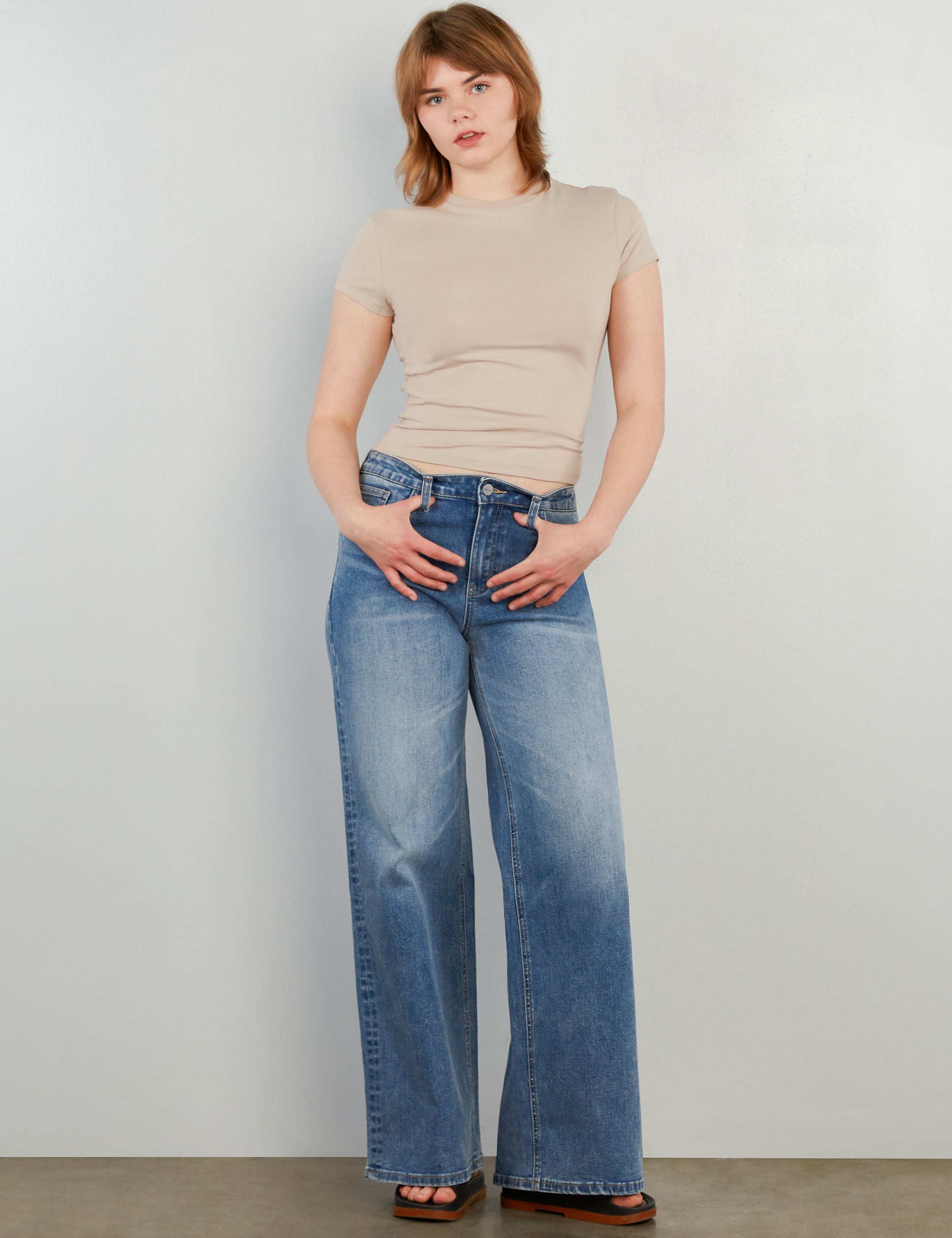 Women's Penelope Wide Leg Jeans - Hint of Blu