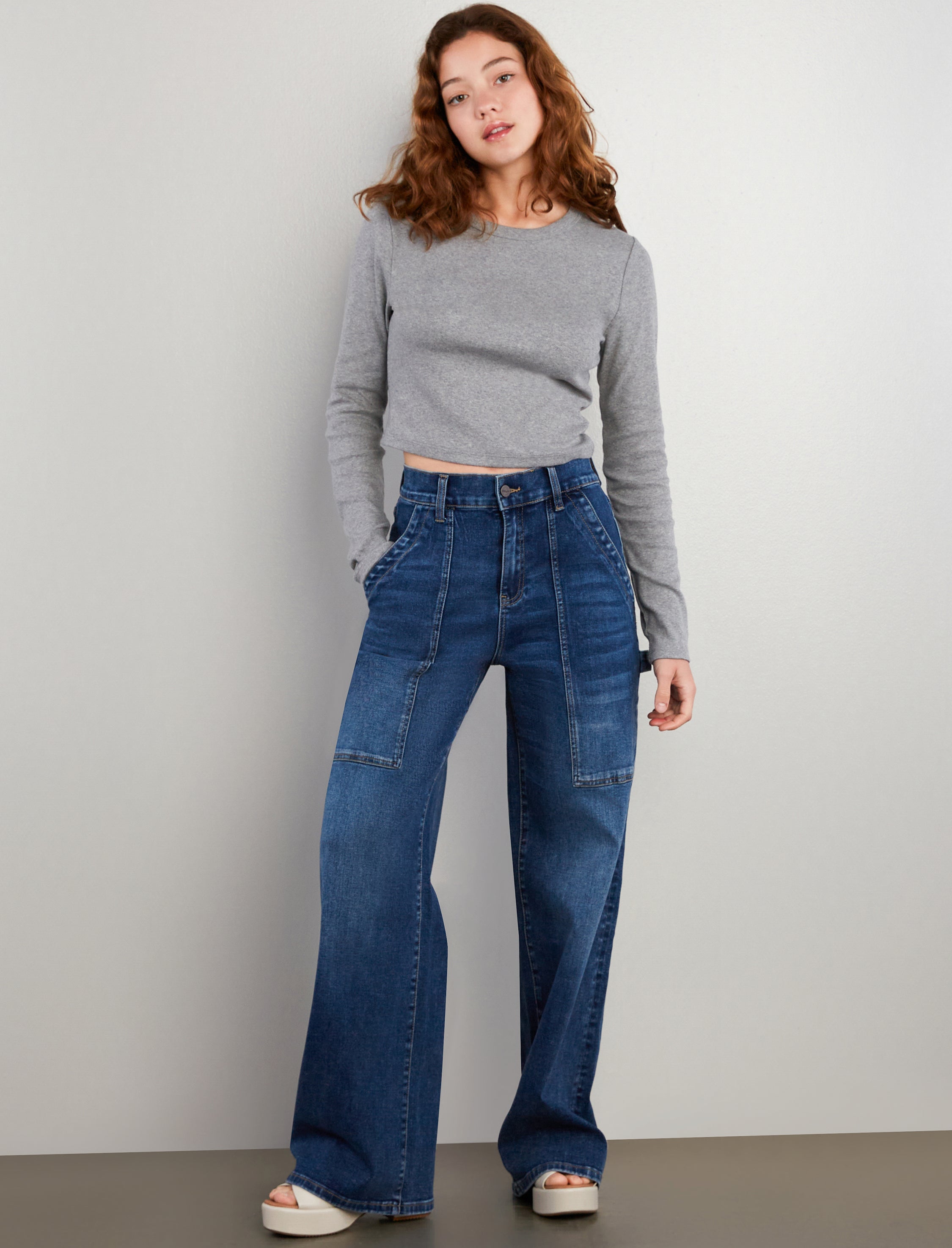 Women's Relaxed Carpenter Jeans - Hint of Blu