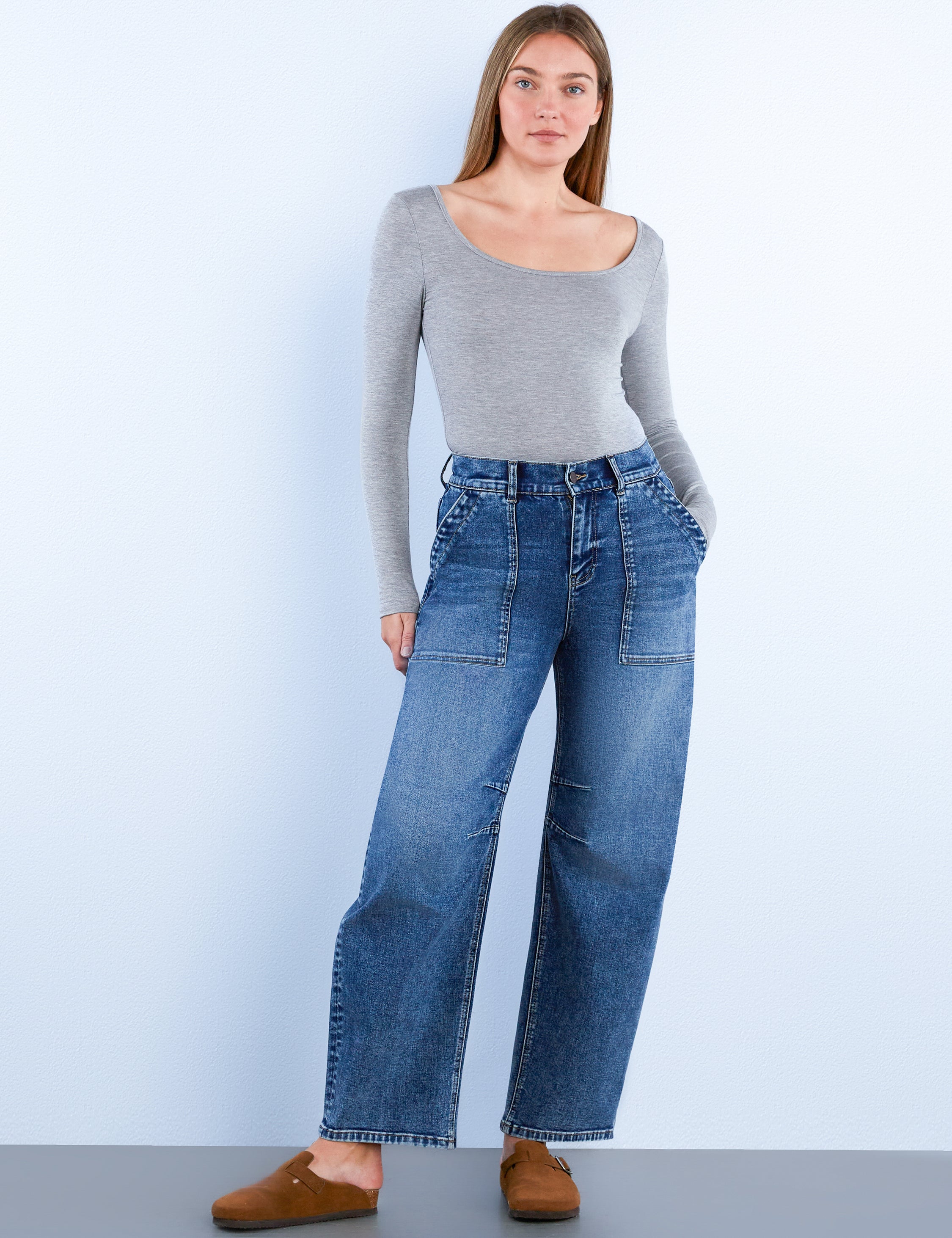 Utility Barrel Jeans