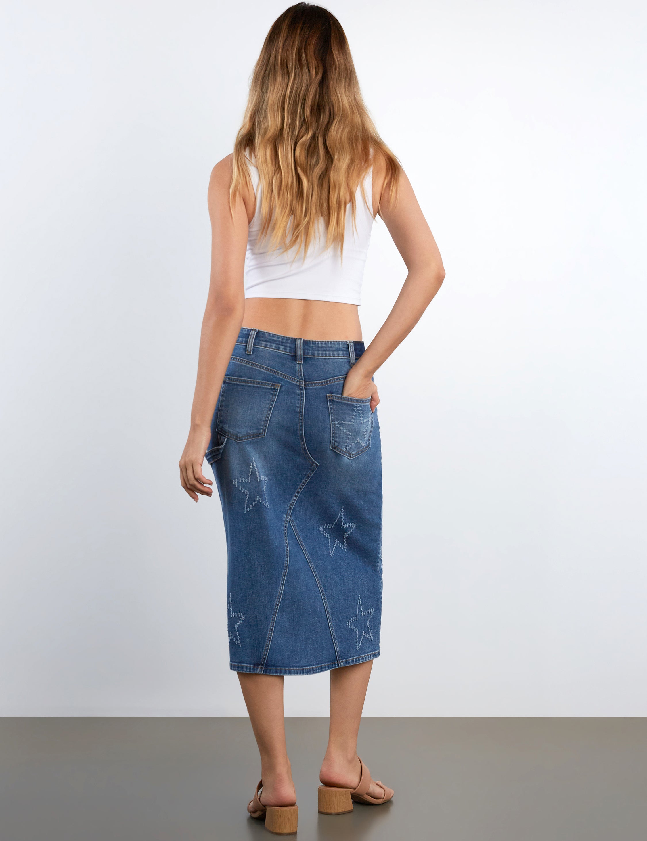 Star Denim Skirt