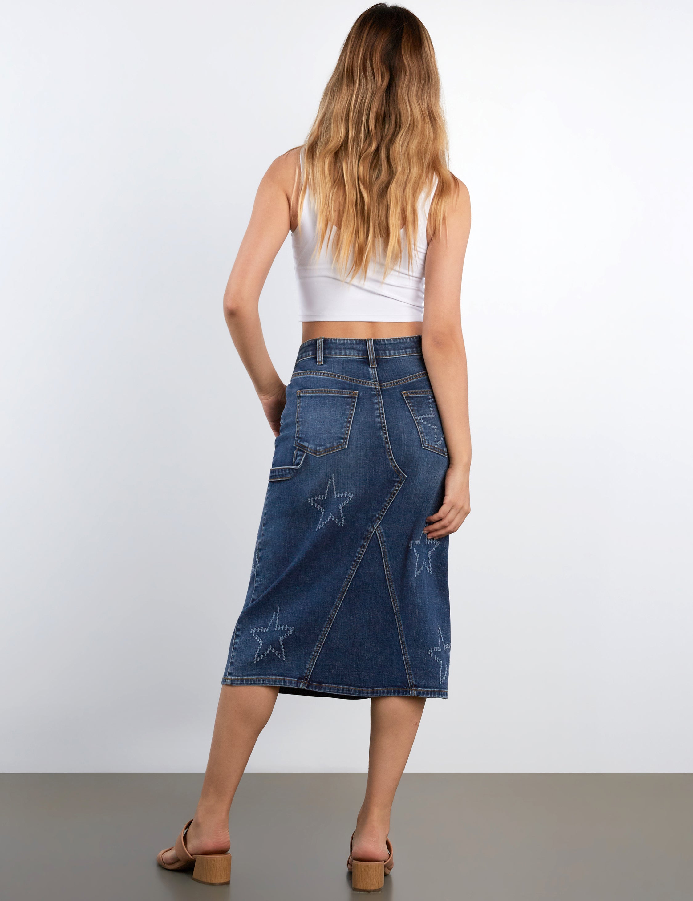 Star Denim Skirt