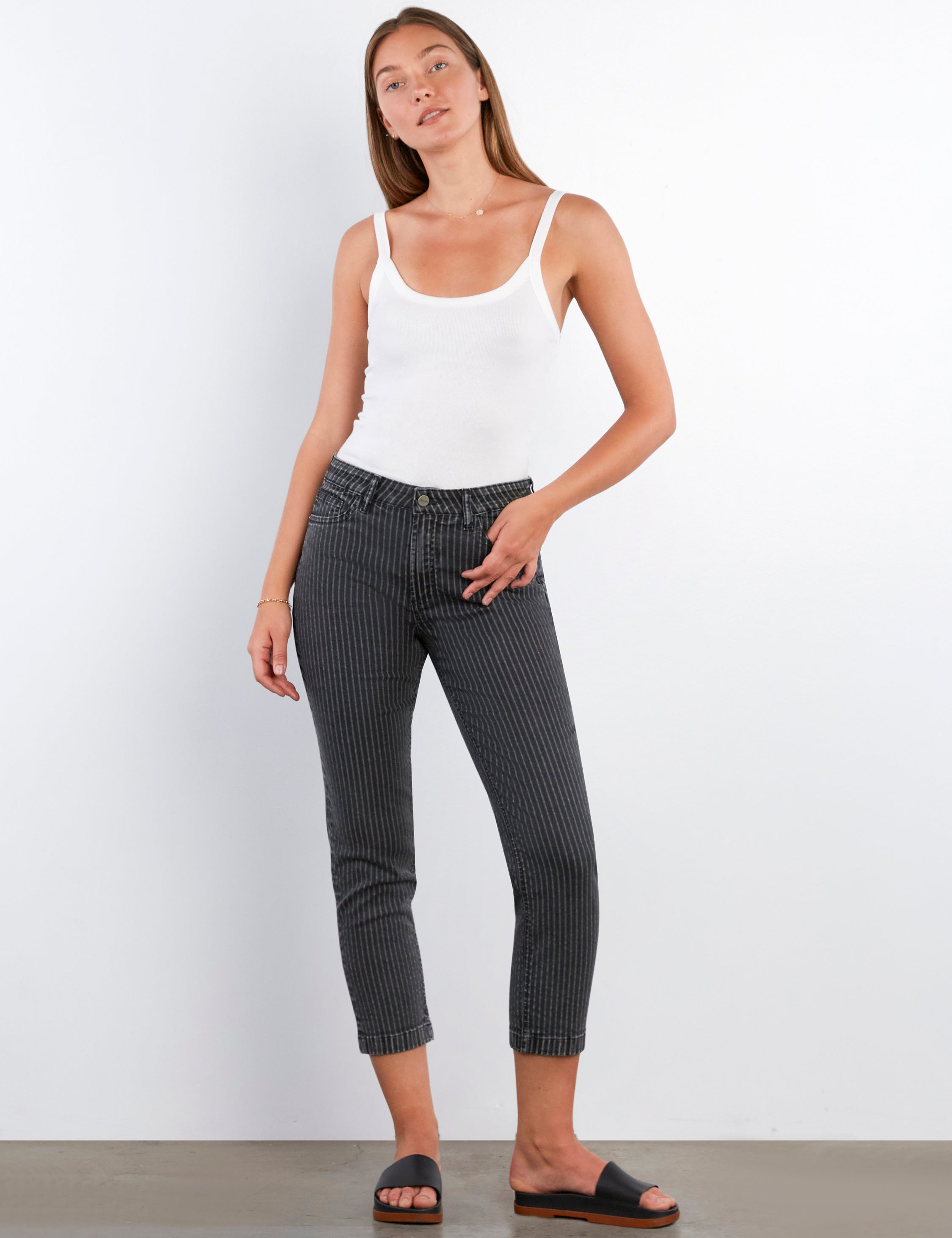 Women's High Rise Slim Straight Jeans - Hint of Blu