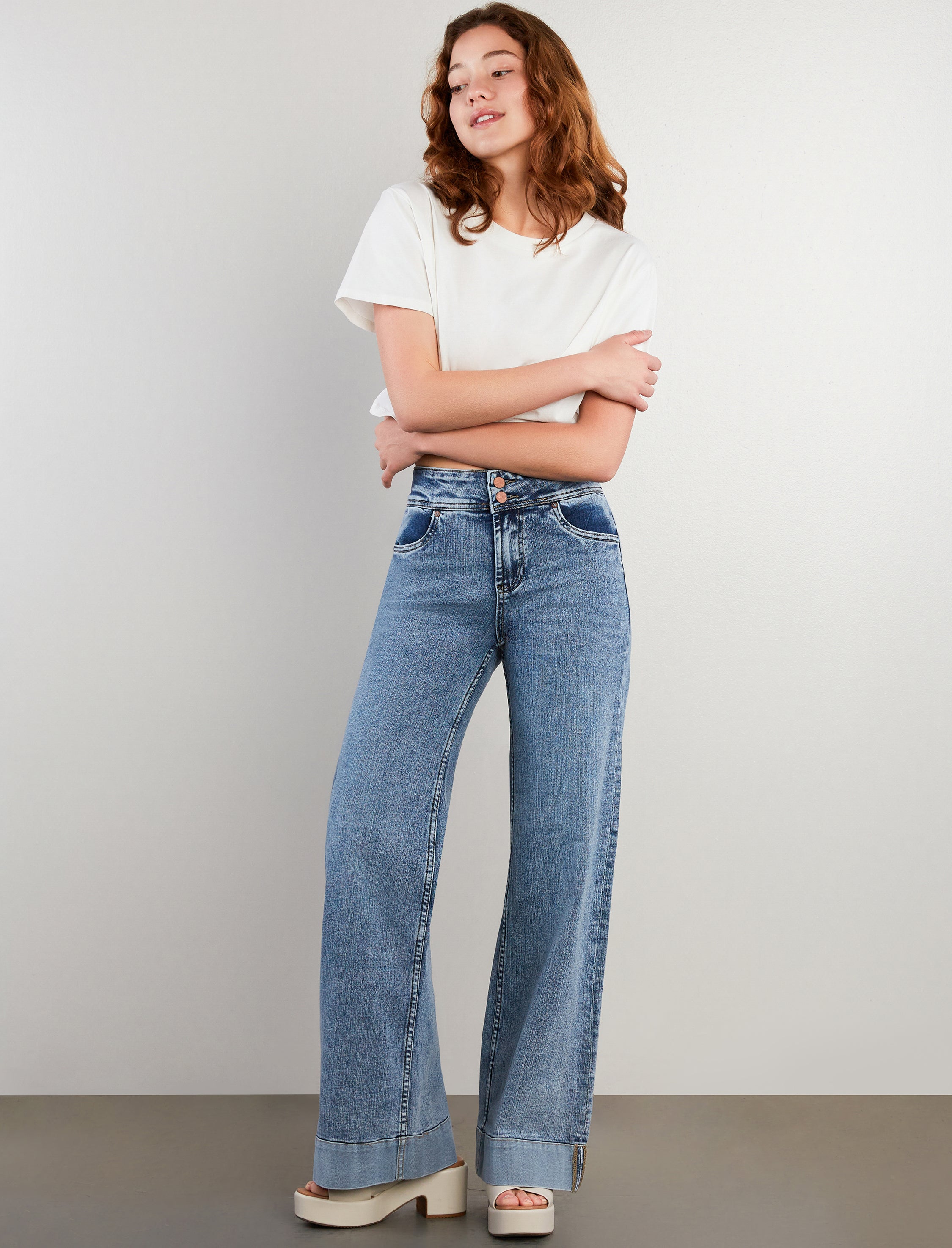 Mighty High Rise Wide Leg