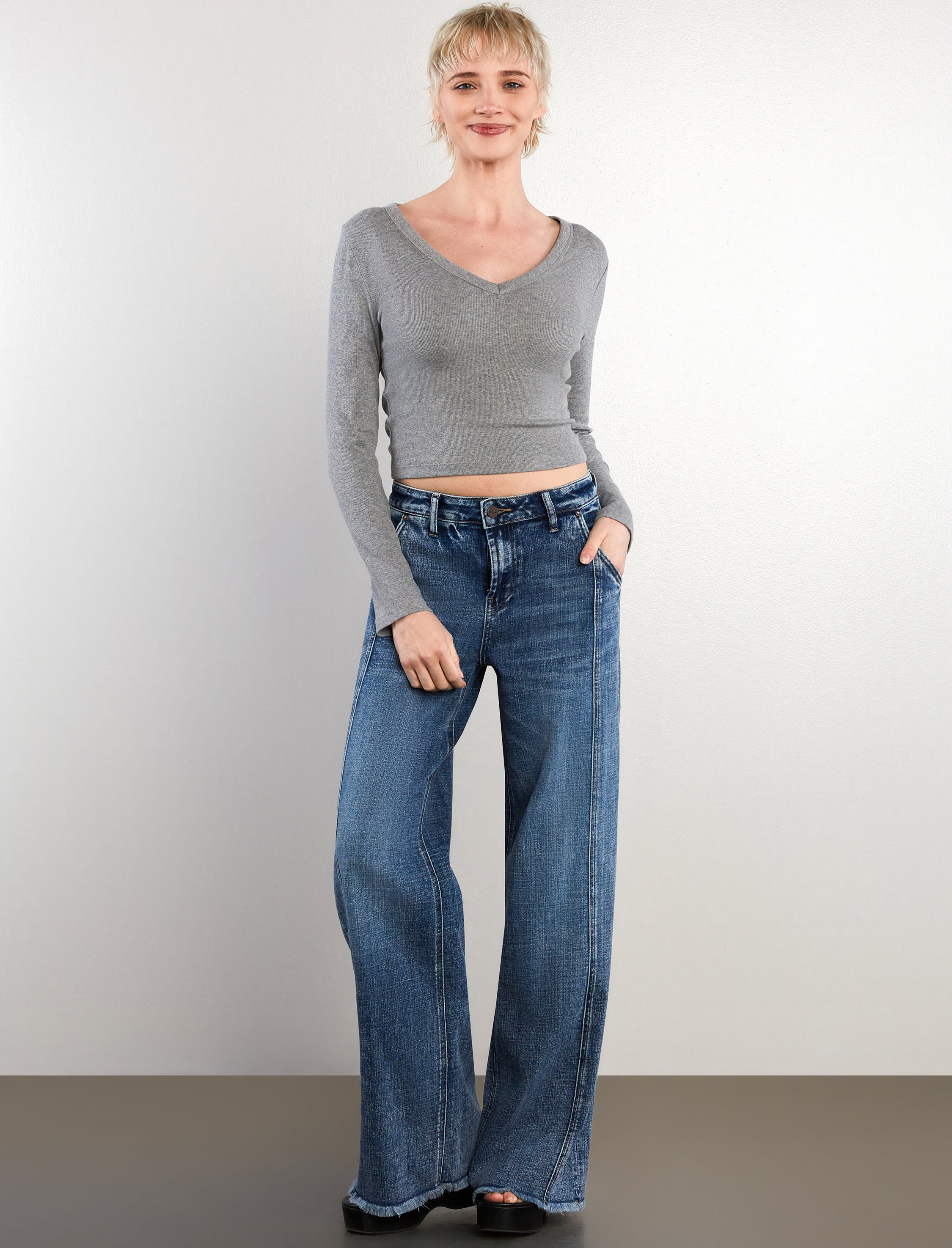 Mighty High Rise Wide Leg