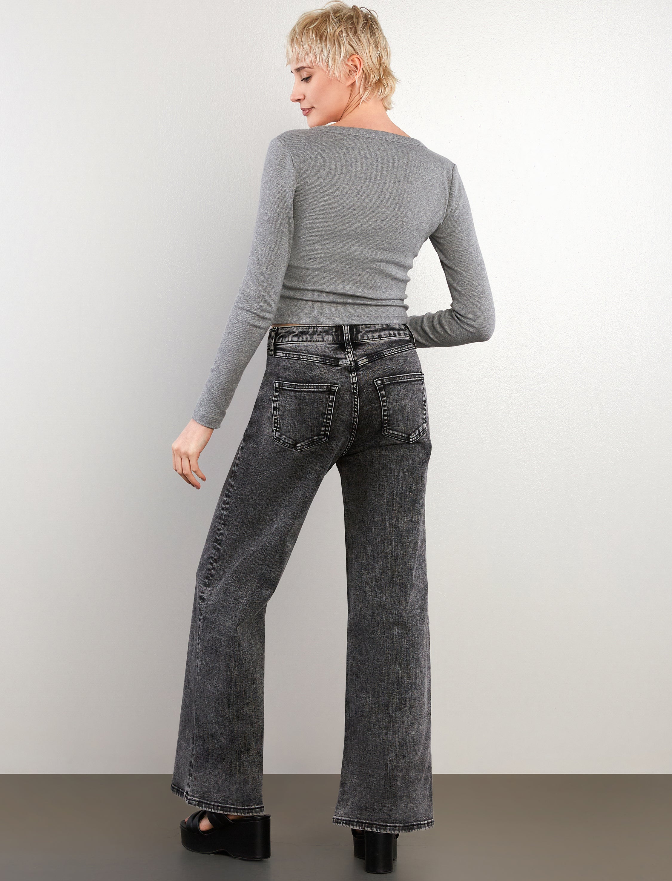 Happy-go-Lucky High Rise Wide-Leg Jeans