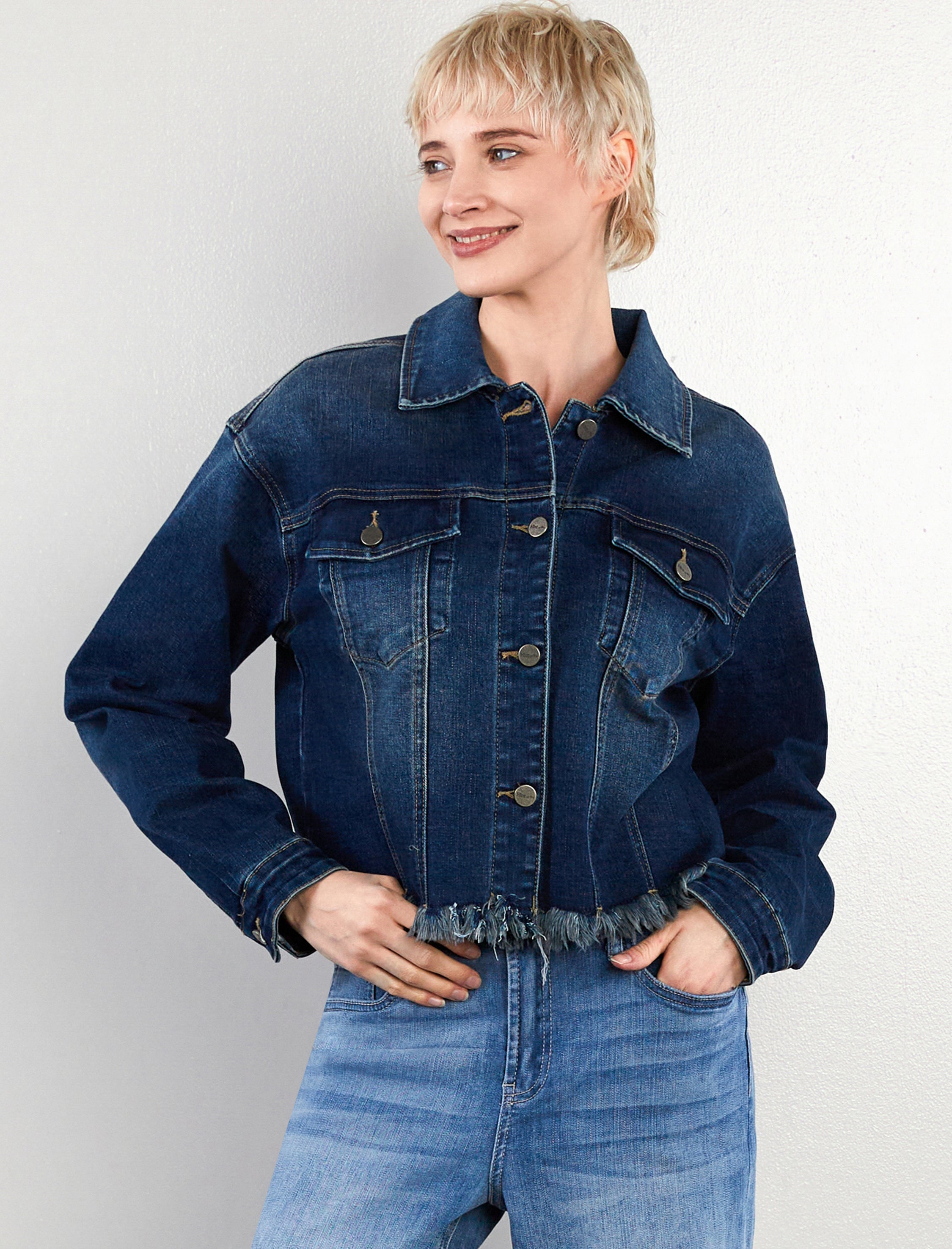 Chop Fray Cut Off Jean Jacket