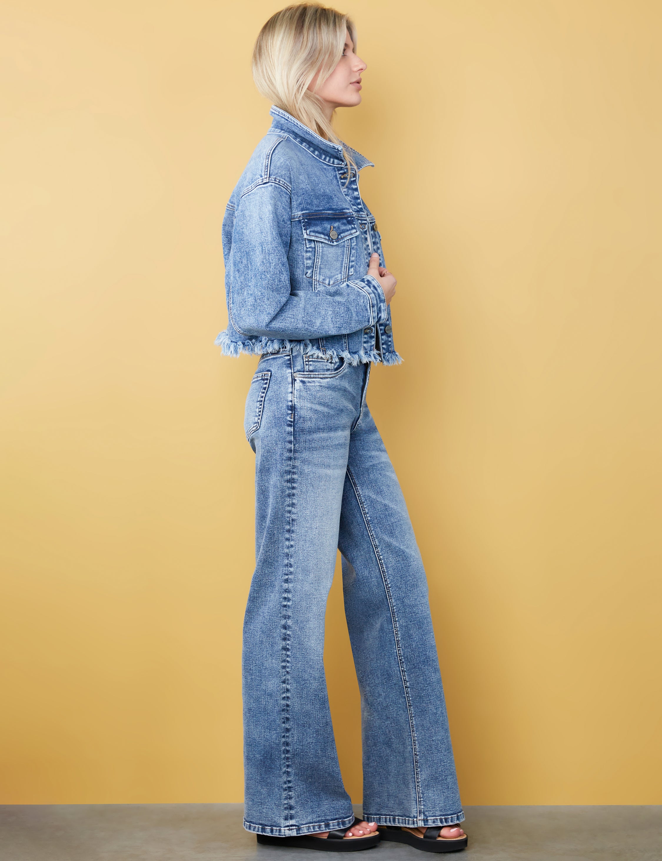 Chop Fray Cut Off Jean Jacket