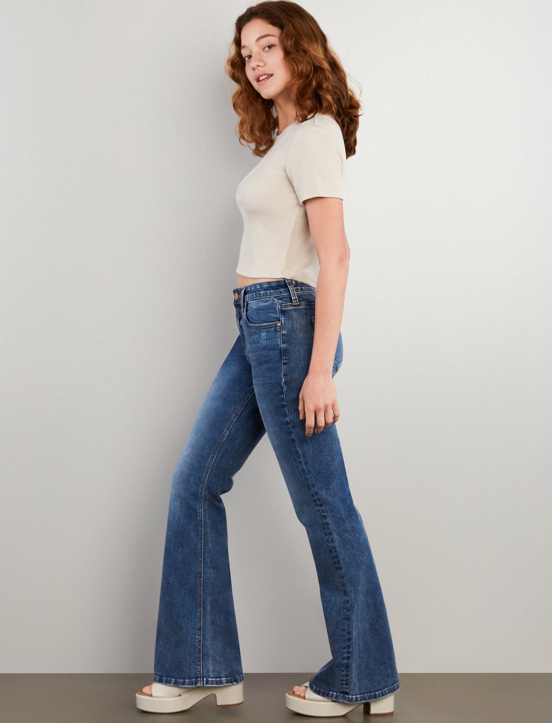 Happy High Rise Flare Jean