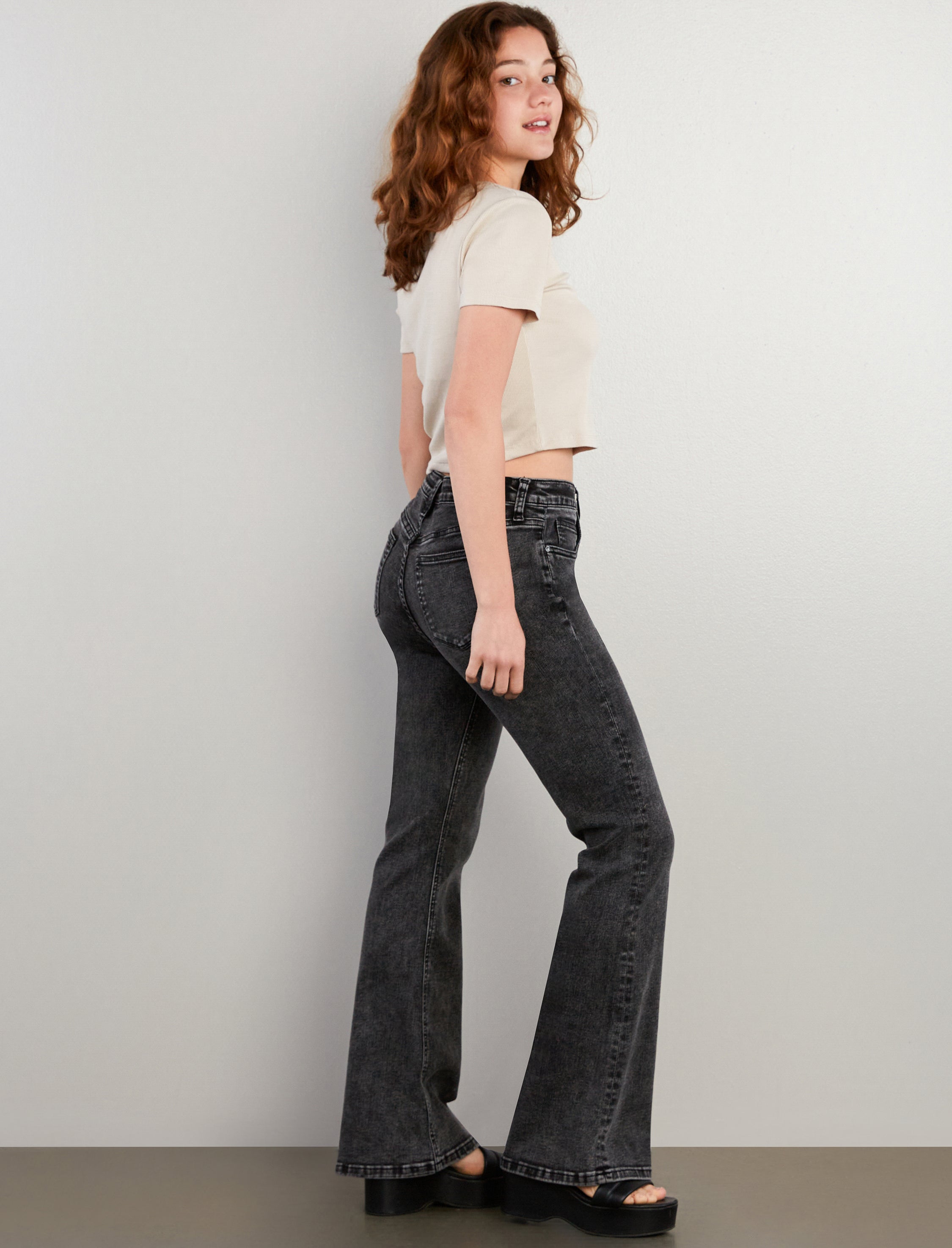 Happy High Rise Flare Jean