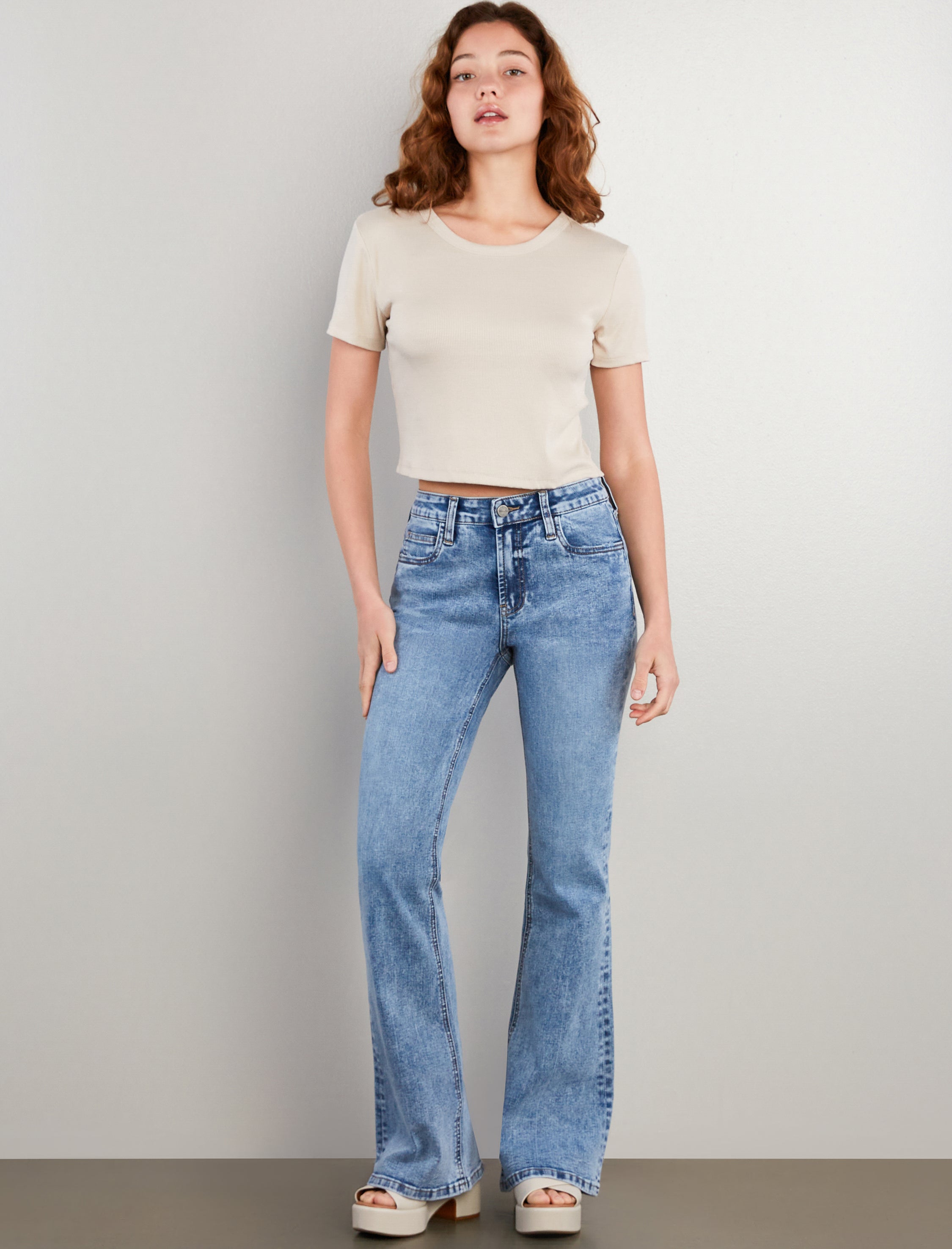 Happy High Rise Flare Jean