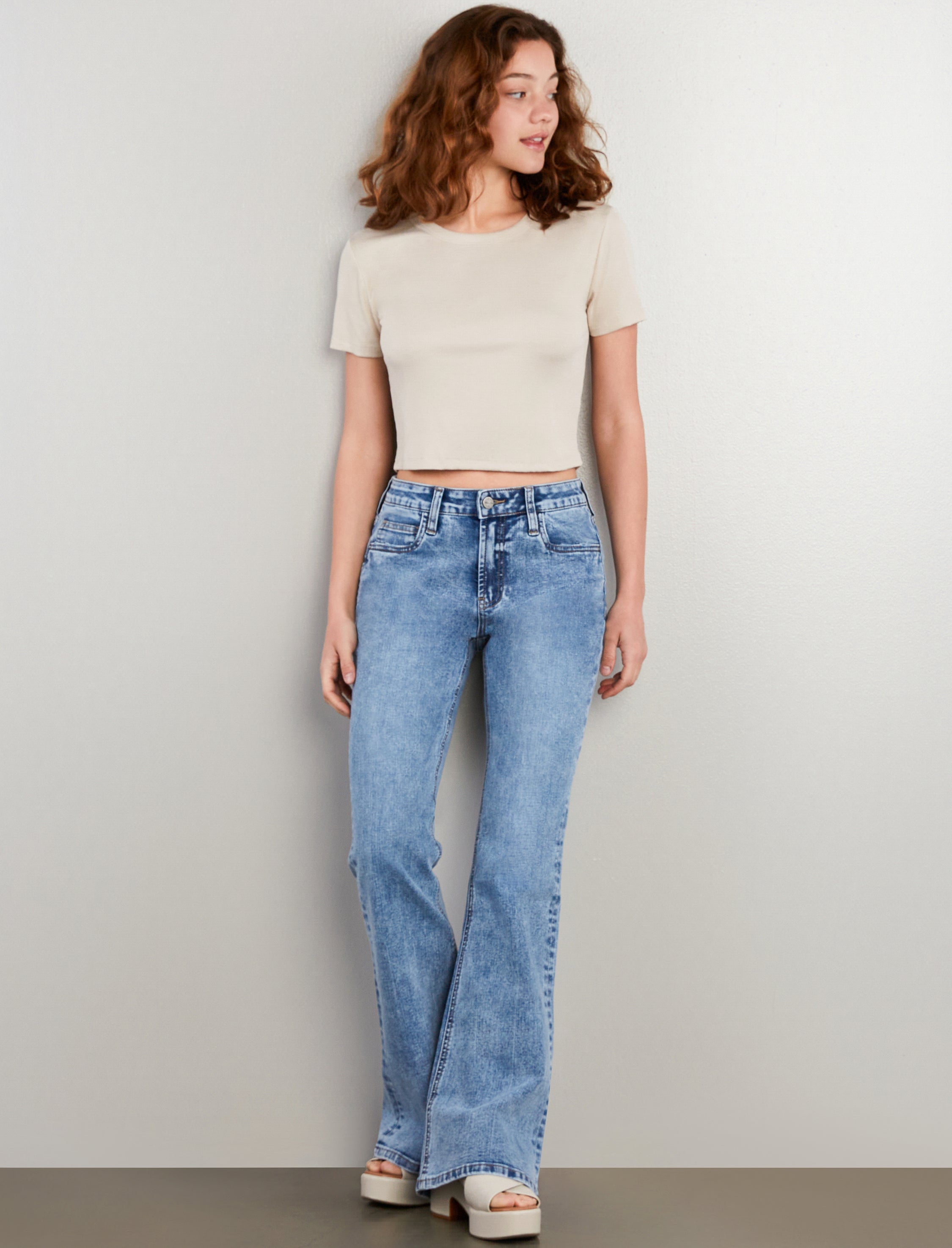 Happy High Rise Flare Jean