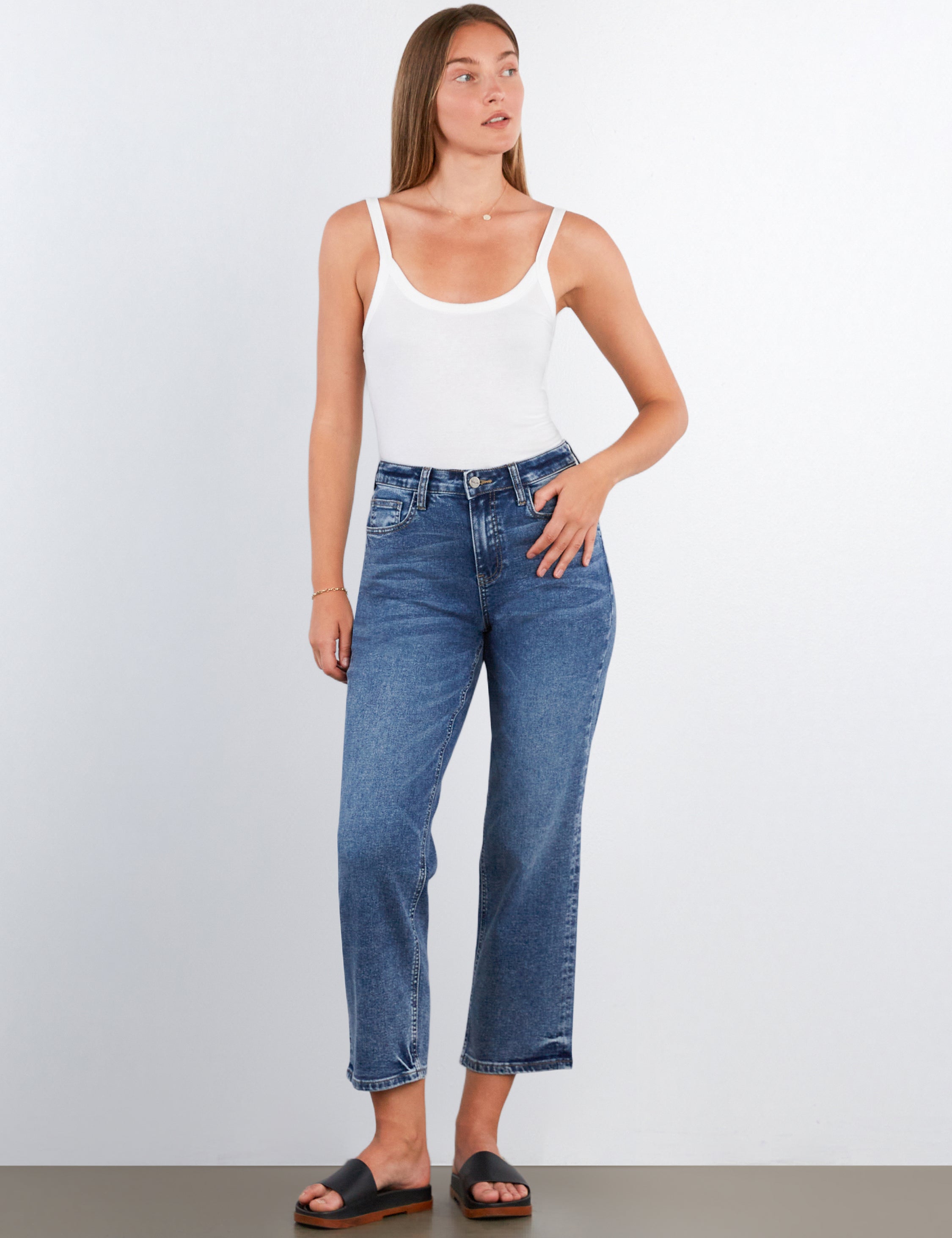 Women's Boyfriend Jeans - Hint of Blu