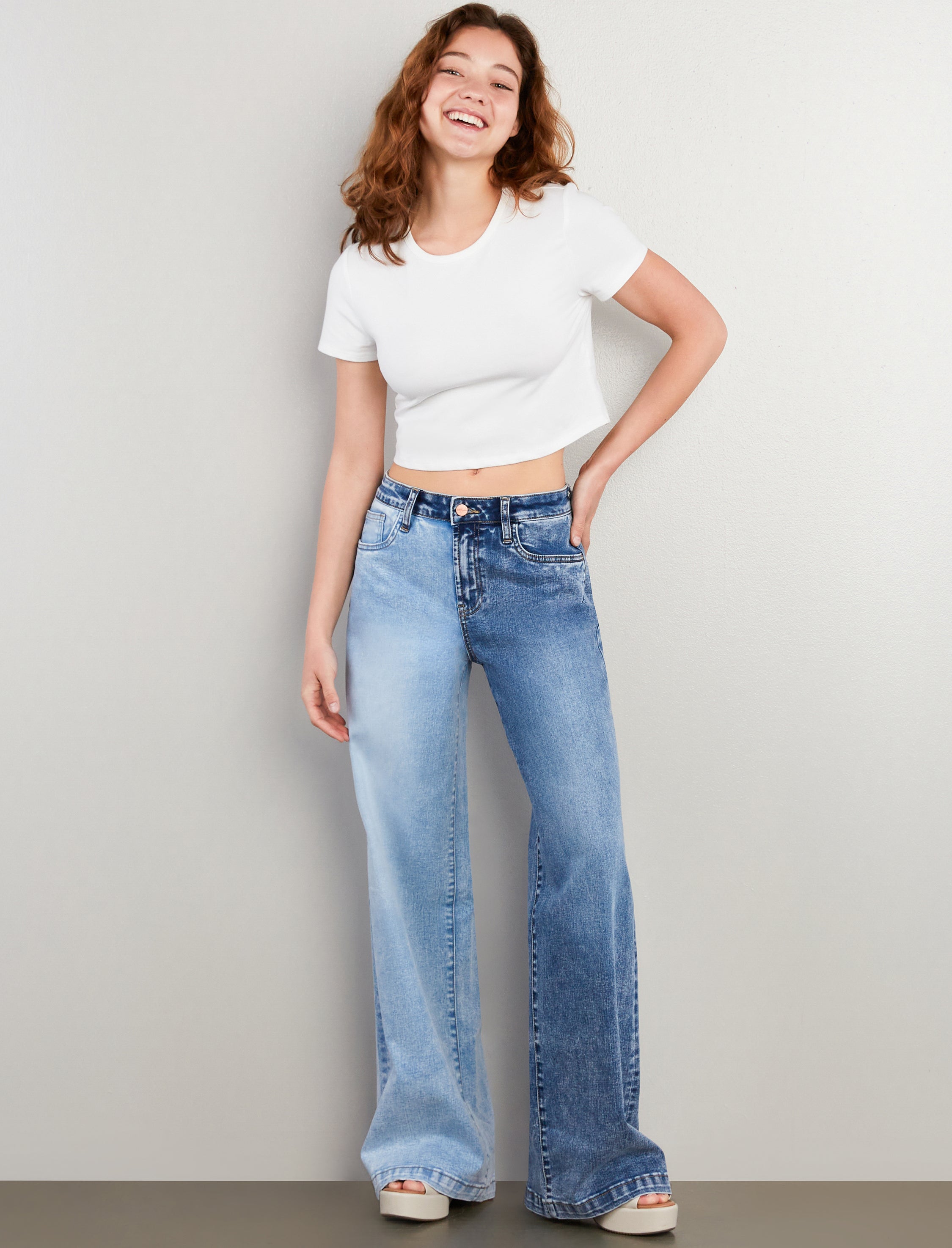 Two Tone Mighty Wide Leg