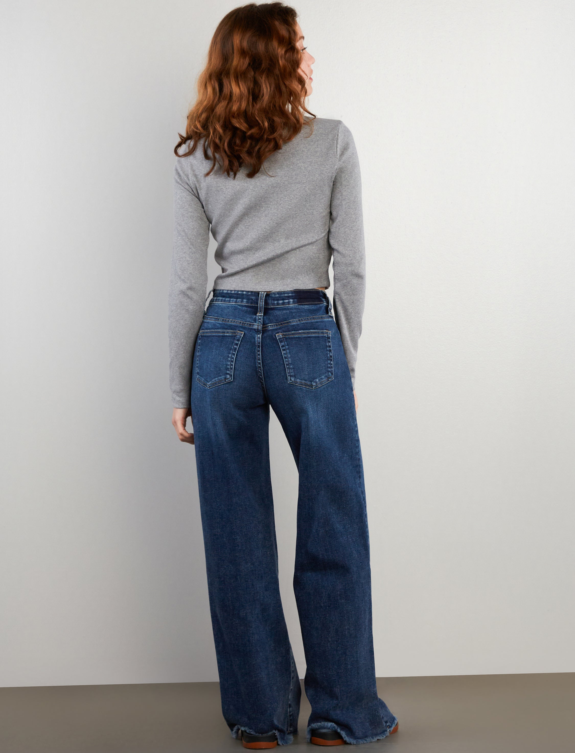 Drawstring Wide Leg Jean