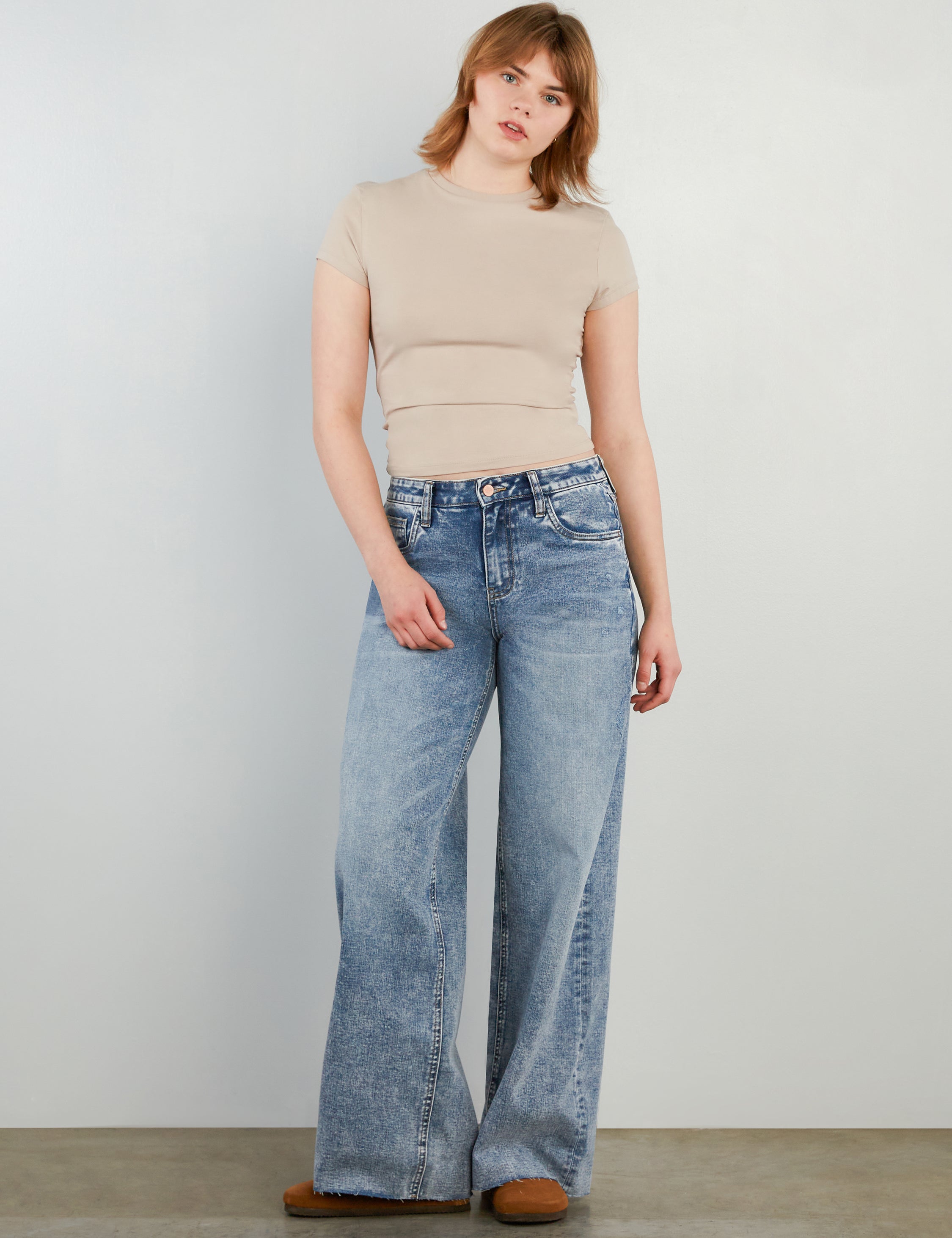 Women's Harper Wide Leg Jeans - Hint of Blu