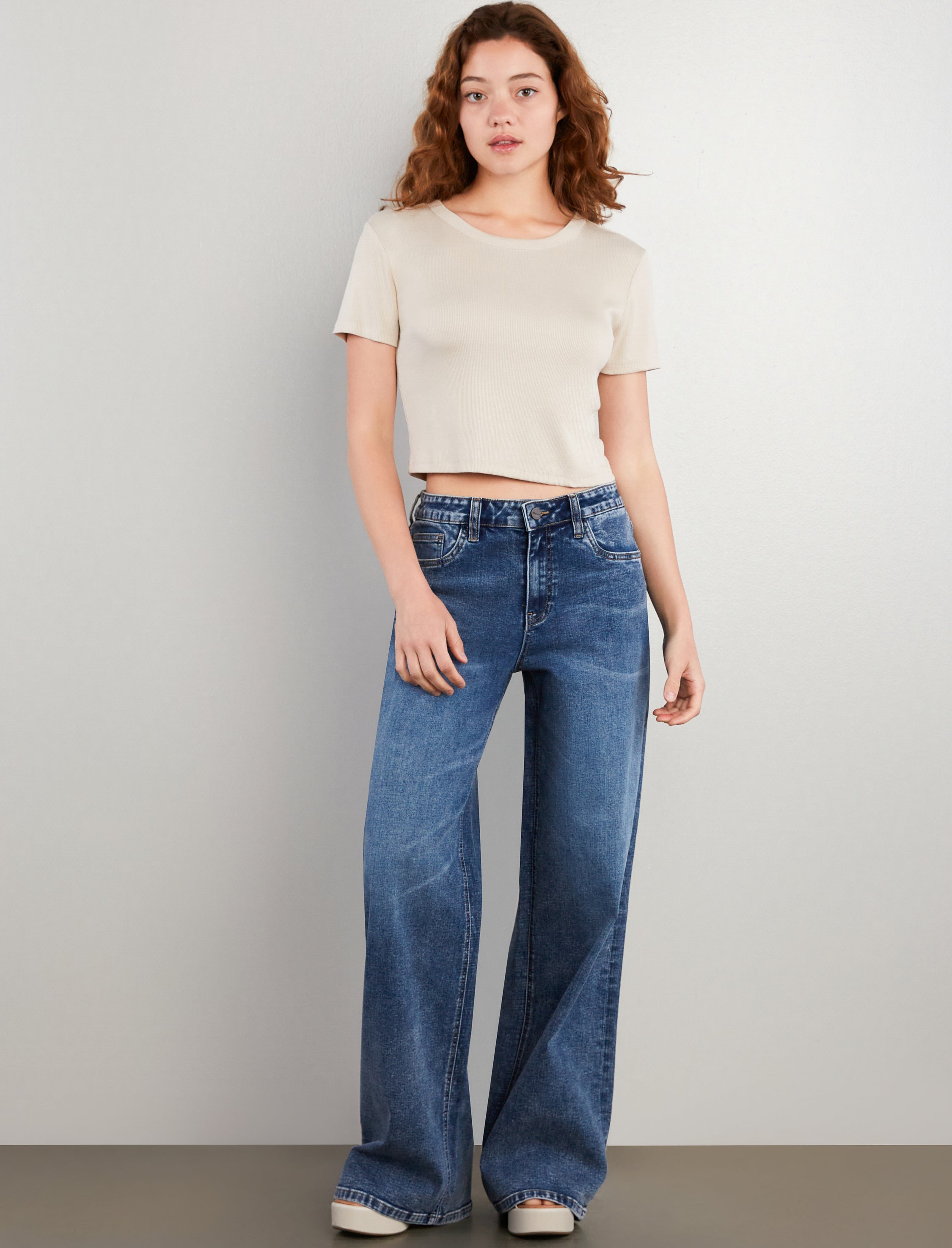 Women's Penelope Wide Leg Jeans - Hint of Blu