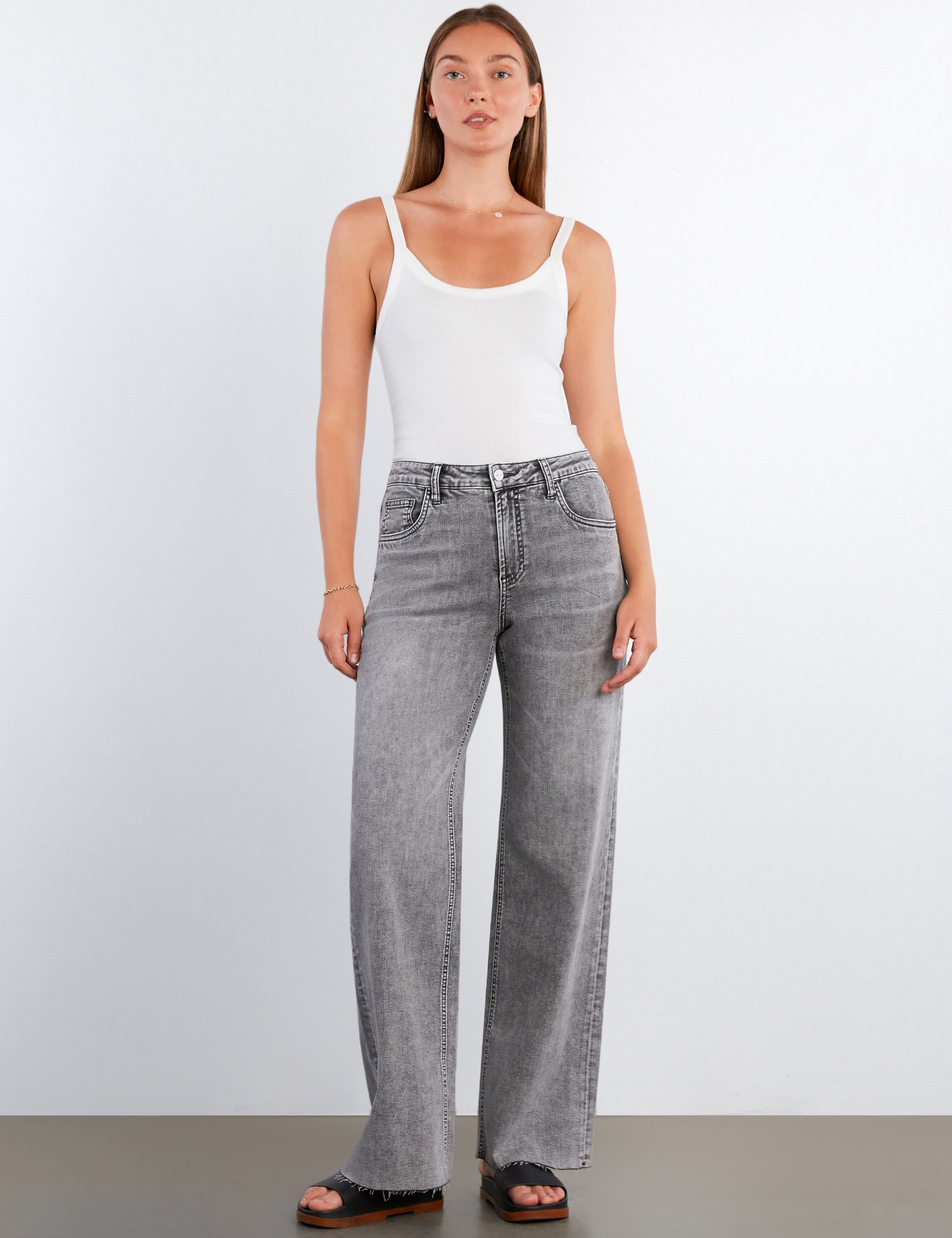 Women's Mighty High Waist Straight Jeans - Hint of Blu