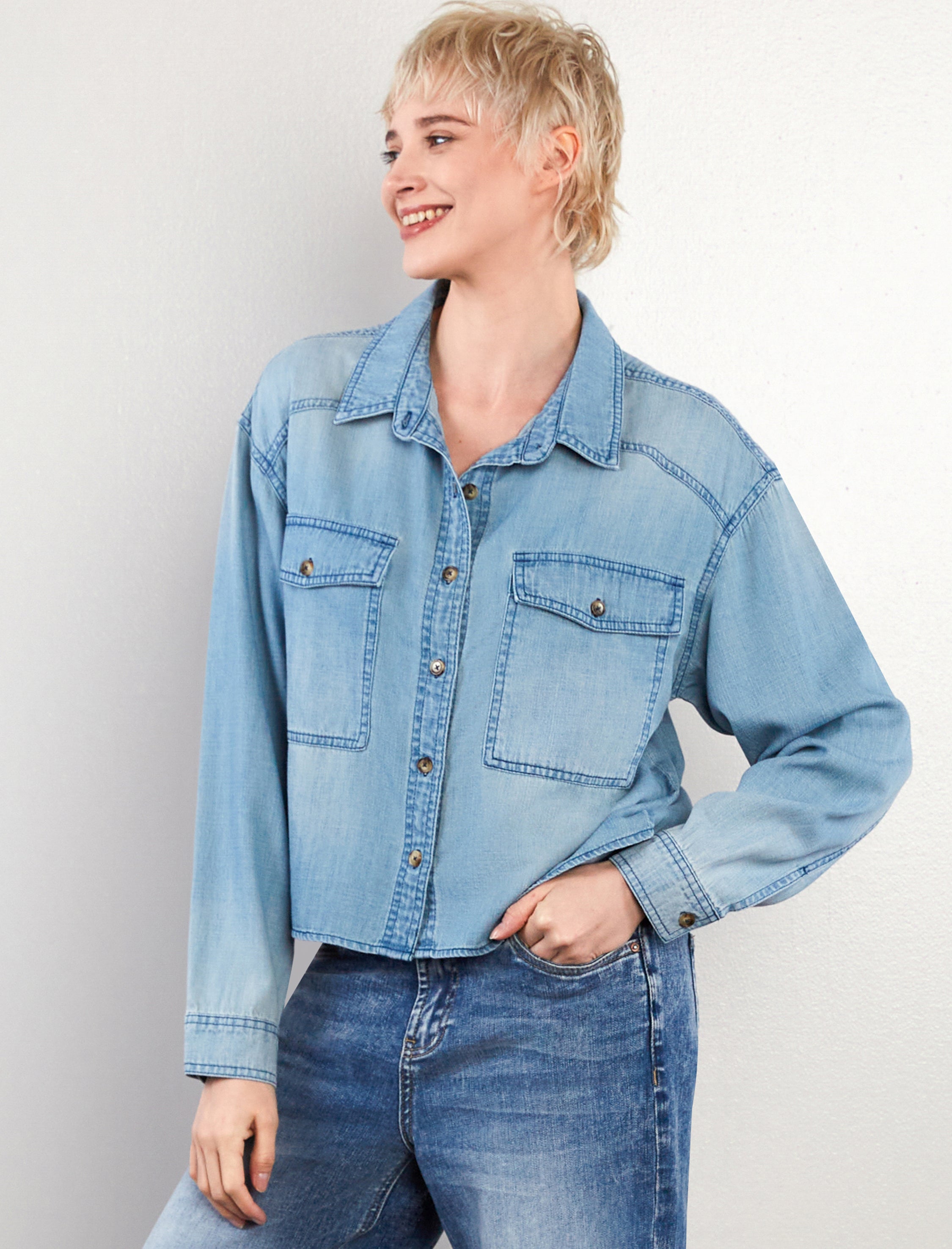 Maeve Denim Top