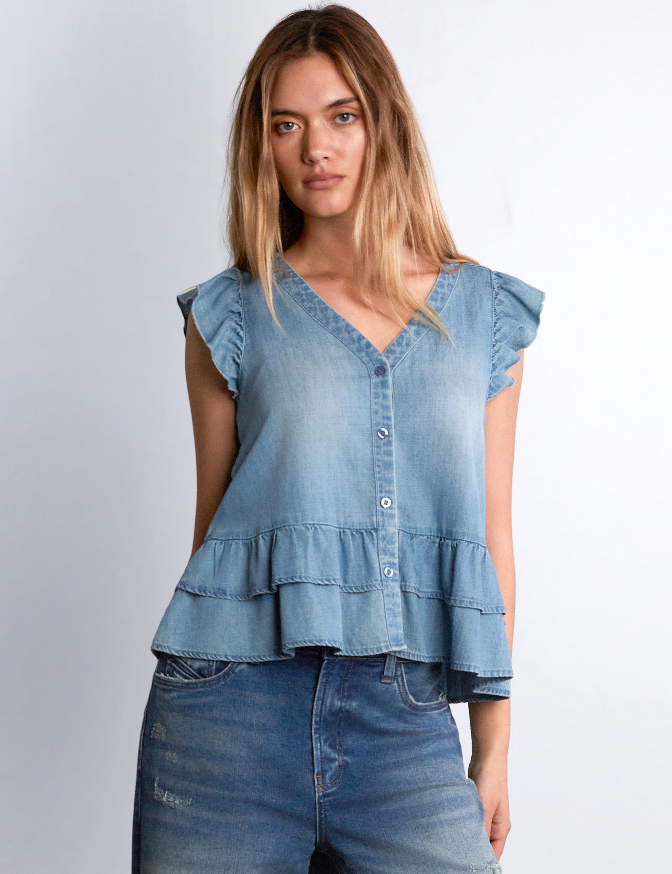 Ruffle Cloud Top